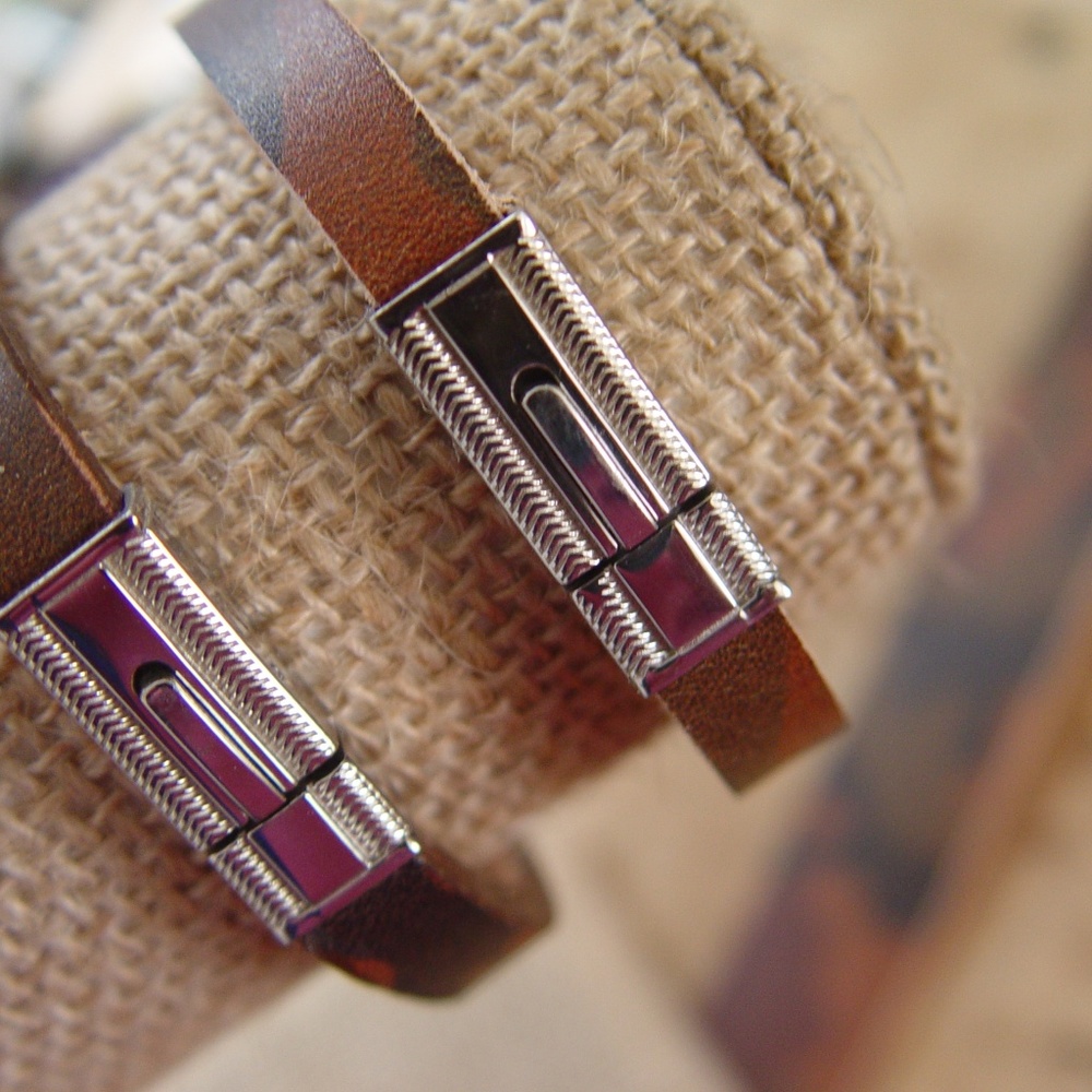 LEATHER CAMO PRINT BRACELET